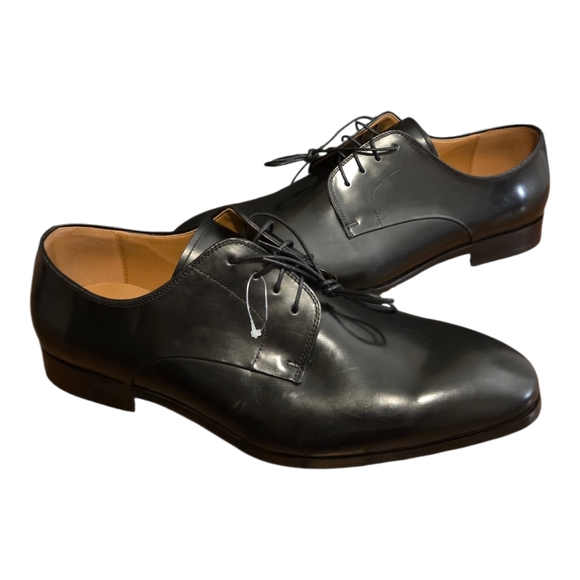 Steve Madden Other - Steve Madden Mens Black Leather Derby Dress Shoes Lace Up Size 14 Nwt